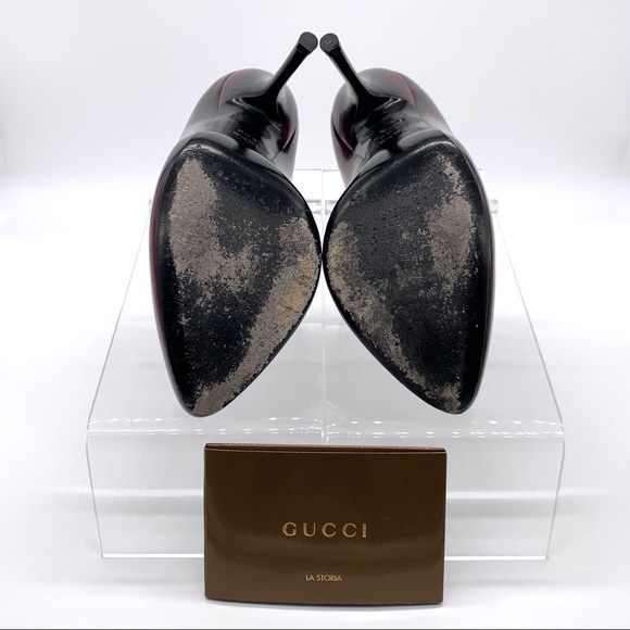 Gucci Women’s Old Wimbledon Cherry Nero Stiletto Heels Pumps 6.5 - Picture 9 of 14